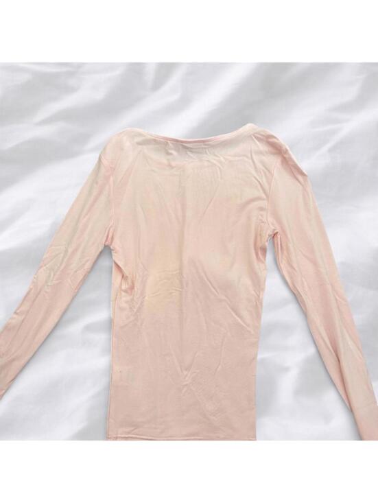 White fox Soft pink long sleeve top - Picture 2 of 4